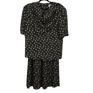 Leslie Faye 80s Polka Dot Skirt Set Sz 14